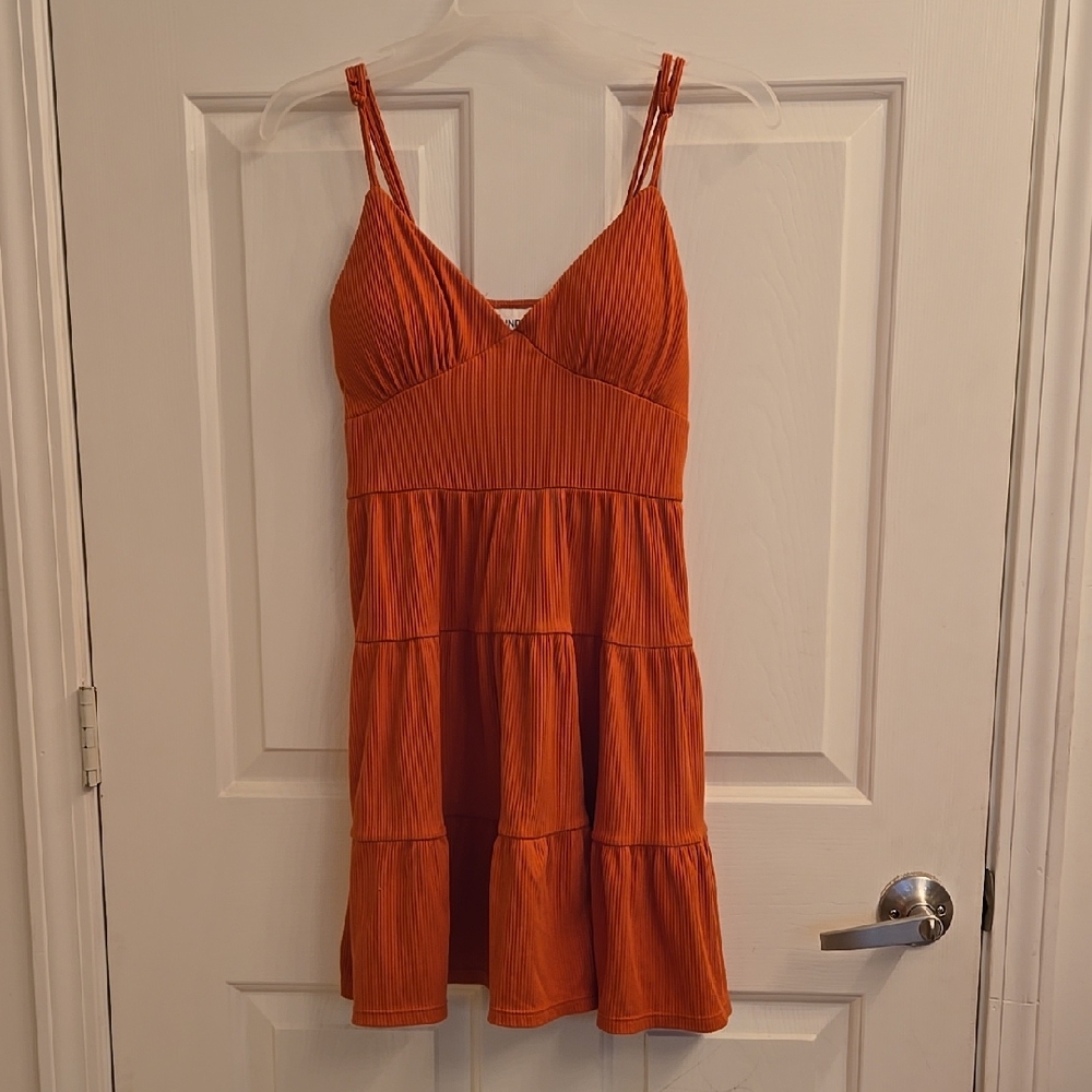 No Boundaries Strappy Orange Mini Dress